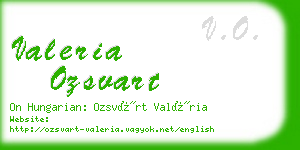 valeria ozsvart business card